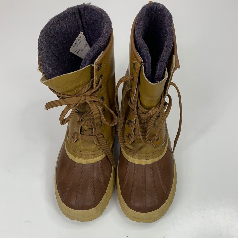 Sorel Premium Kaufman Boots Brown Insulated Rubber Winter LaceUp WOS 9